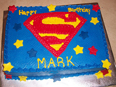 Super Man Sheet Cake